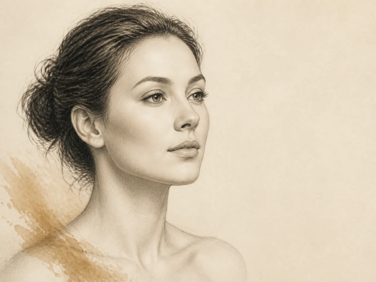 Editorial illustration highlighting the facial area associated with Fat Transfer – Face